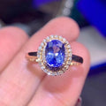 Vintage Elegant Rose Gold Plated Ladies Ring With Blue Cubic Zirconia Jewelry view 4