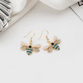 Vintage Bee Pearl Rhinestone Zircon Alloy Stud Drop Luxury Creative Insect Fashion Earrings view 4