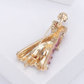 Alloy Cartoon Girl Brooch Pin For Simple Apparel Decoration view 4