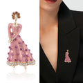 Alloy Cartoon Girl Brooch Pin For Simple Apparel Decoration view 3