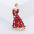 Alloy Cartoon Girl Brooch Pin For Simple Apparel Decoration view 6