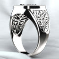Personalized Electroplated Scorpion Shape Ring With Black Epoxy, Patterned Finger Jewelry view 3