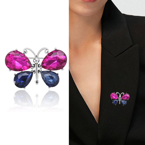 Alloy Butterfly Brooch Elegant Women Suit Coat Lapel Pin