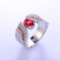 Fashion Zircon Inlaid Women's Ring, Elegant Statement Hand Jewelry Accessory view 2