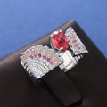 Fashion Zircon Inlaid Women's Ring, Elegant Statement Hand Jewelry Accessory view 4