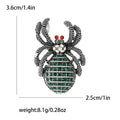 Alloy Rhinestone Spider Brooch For Punk Suit Lapel Decoration view 5