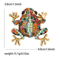 Metal Rhinestone Cartoon Frog Brooch Pin For Clothing Accessories view 6