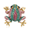 Metal Rhinestone Cartoon Frog Brooch Pin For Clothing Accessories view 1