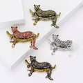 Alloy Enamel Leopard Brooch Pin For Vintage Suits And Coats view 1