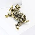 Alloy Enamel Leopard Brooch Pin For Vintage Suits And Coats view 3