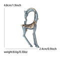 Alloy Enamel Slim Horse Brooch Pin For Suit Lapel Decoration view 6