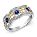 Elegant Hollow Pattern Two Tone Women's Ring With Zircon, Simple Geometric Fashion Jewelry view 6