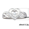 Elegant Hollow Heart Shape Women's Alloy Ring For Fashion Jewelry Accessories view 4