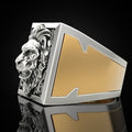 Men's Bold Lion Head Ring With Creative Hidden Box Storage Compartment view 3