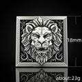 Men's Bold Lion Head Ring With Creative Hidden Box Storage Compartment view 5