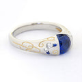 Gold Line Butterfly And Bee Pattern Ring, Silver Plated Copper Finger Ring Fashion Accessory view 3
