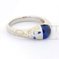 Gold Line Butterfly And Bee Pattern Ring, Silver Plated Copper Finger Ring Fashion Accessory view 5
