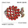 Alloy Hollow Fish Brooch For Simple Fashion Clothing Accessories view 5