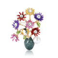 Metal Alloy Enamel Sunflower Brooch For Elegant Women's Apparel Decoration view 5