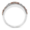 Two Tone Hollow Carved Small Flower Women's Ring With Micro Pave Zircon, Versatile Fashion Finger Ring view 4