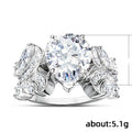 Creative Women's Party Ring With Teardrop Zircon Inlay, Elegant Fashion Finger Jewelry view 4