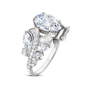 Creative Women's Party Ring With Teardrop Zircon Inlay, Elegant Fashion Finger Jewelry view 1