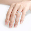 Creative Figure Eight Double Zircon Inlaid Minimalist Ring, Trendy Fashion Jewelry view 4