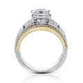 European Style Men's Copper Ring With Zircon Inlay, Elegant Wedding Jewelry Ring In Stock view 2