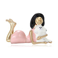 Alloy Enamel Lazy Girl Pet Brooch Pin For Scarves view 5