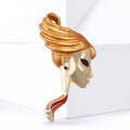 Alloy Enamel Cartoon Woman Brooch Pin For Trendy Apparel Decor view 4