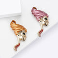 Alloy Enamel Cartoon Woman Brooch Pin For Trendy Apparel Decor view 2