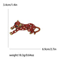 Alloy Rhinestone Leopard Brooch Pin For Fashion Collar Decoration view 6