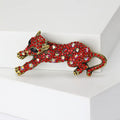 Alloy Rhinestone Leopard Brooch Pin For Fashion Collar Decoration view 5
