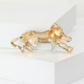 Alloy Rhinestone Leopard Brooch Pin For Fashion Collar Decoration view 3