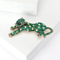 Alloy Rhinestone Leopard Brooch Pin For Fashion Collar Decoration view 4