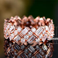 Luxury Full Pave Zircon Women's Ring, European American Fashion Jewelry Accessory view 4