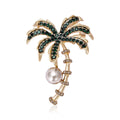 Alloy Palm Tree Brooch Pin For Cardigans Coats And Scarves view 1