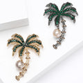 Alloy Palm Tree Brooch Pin For Cardigans Coats And Scarves view 3