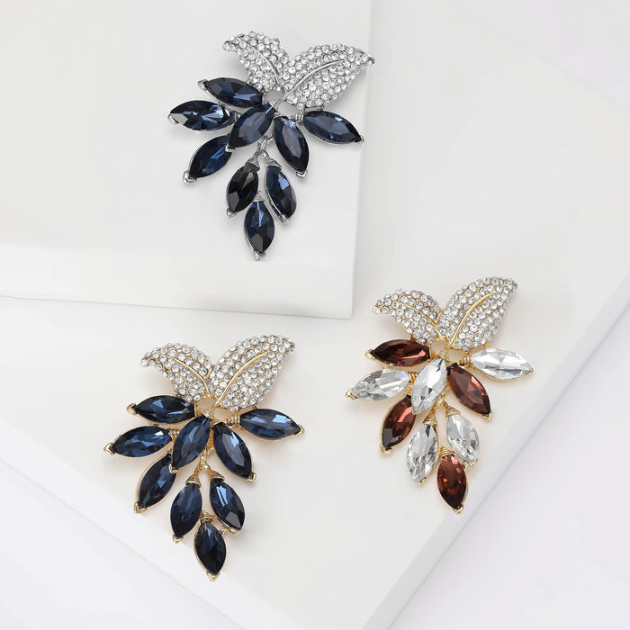 Alloy Crystal Rhinestone Brooch Pin For Versatile Clothing Accessories