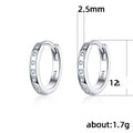 Fashion Minimalist Fresh Style Plated Buckle Hoop Earrings With Micro Pave Zircon view 5