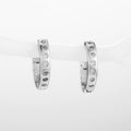 Fashion Minimalist Fresh Style Plated Buckle Hoop Earrings With Micro Pave Zircon view 4