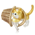 Alloy Enamel Cat Brooch Pin For Coats And Sweaters view 2