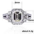 Sparkling Women's Micro Pave Zircon Ring With Delicate Surround Design, Fashion Jewelry Accessory view 5