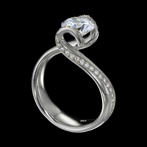 Creative Unique Shaped Zircon Ring For Women Cross Border Fashion Jewelry Accessory