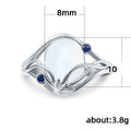 Classic Hollow Fine Line Faux Pearl Women's Ring, European American Elegant Fashion Jewelry view 5