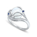 Classic Hollow Fine Line Faux Pearl Women's Ring, European American Elegant Fashion Jewelry view 3