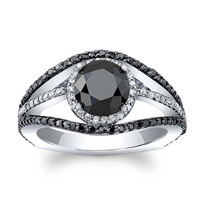 Fine Carved Hollow Zircon Inlaid Ring, Fashion Street Style Versatile Finger Ring