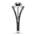 Fine Carved Hollow Zircon Inlaid Ring, Fashion Street Style Versatile Finger Ring view 3