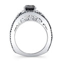 Fine Carved Hollow Zircon Inlaid Ring, Fashion Street Style Versatile Finger Ring view 2