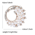 Alloy Pearl Wreath Brooch Pin For Suits And Sweaters view 6